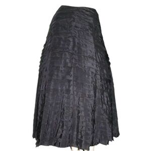 J Jill Silk Blend Tiered Ruffled Diagonal Bias Cut size 14 Whimsigoth Fairycore